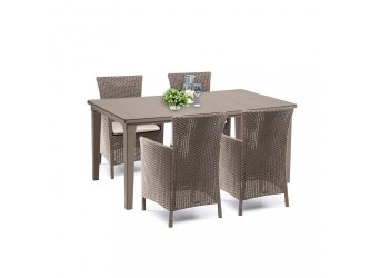 Futurowa 4+1 kerti bútor garnitúra szett cappuccino