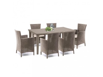 Futurowa 6+1 kerti bútor garnitúra szett cappuccino