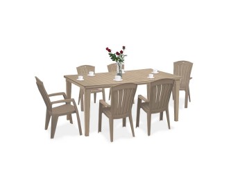 Futorini 6+1 kerti bútor garnitúra szett cappuccino