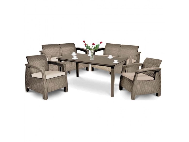 Corfu Fiesta II duo kerti bútor garnitúra futura asztallal