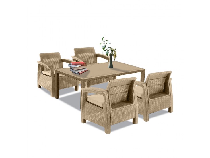 Corfu duo kerti bútor garnitúra melody asztallal