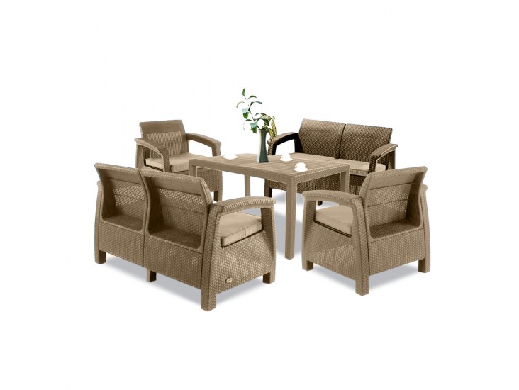 Corfu Fiesta II duo kerti bútor garnitúra melody asztallal