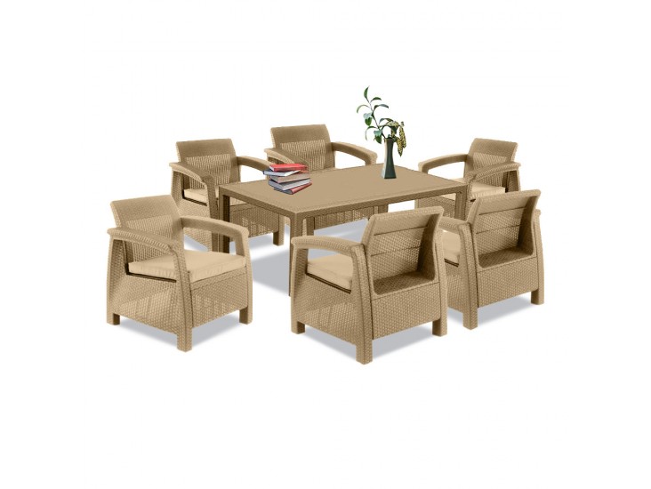 Corfu Big duo kerti bútor garnitúra melody asztallal