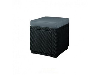 Cube zsámoly, grafit színben, világos szürke párnával