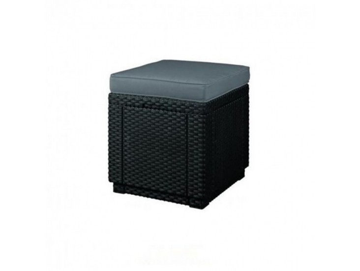 Cube zsámoly, grafit színben, világos szürke párnával