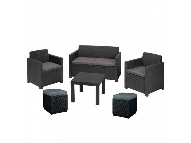 Alabamo Family kerti bútor garnitúra grafit színben