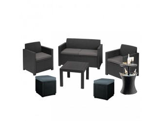 Alabama Party Family kerti bútor garnitúra grafit színben