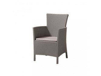 Iowa kerti szék, cappuccino színben, homok párnával