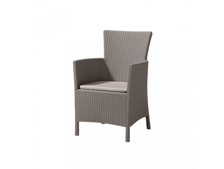 Iowa kerti szék, cappuccino színben, homok párnával