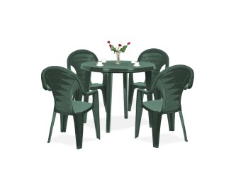 Lisbon 4+1 kerti bútor garnitúra szett zöld
