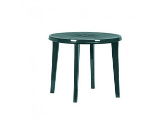 Lisa műanyag kerti asztal, sötét zöld színben