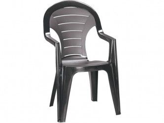 Bonaire műanyag kerti szék, grafit színben