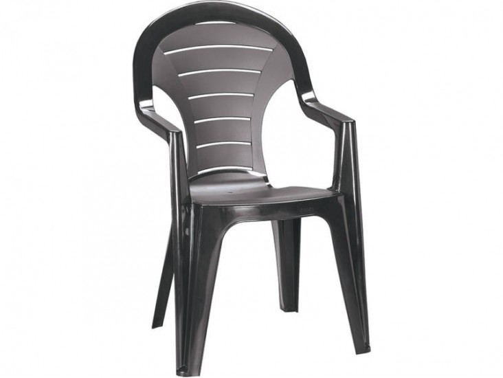 Bonaire műanyag kerti szék, grafit színben