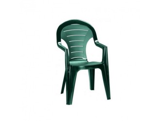 Bonaire műanyag kerti szék, sötét zöld színben