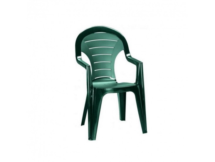 Bonaire műanyag kerti szék, sötét zöld színben