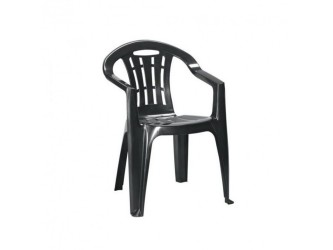 Mallorca műanyag kerti szék grafit színben