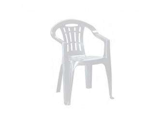 Mallorca műanyag kerti szék, fehér színben
