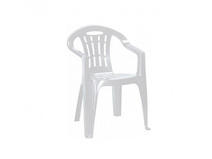 Mallorca műanyag kerti szék, fehér színben