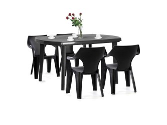 Elte 4+1 kerti bútor garnitúra szett grafit