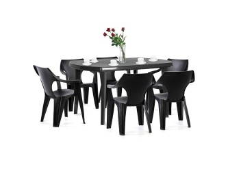 Elte 6+1 kerti bútor garnitúra szett grafit