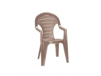 Bonaire műanyag kerti szék, cappuccino színben