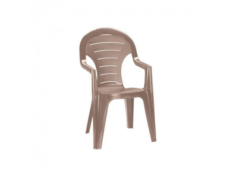 Bonaire műanyag kerti szék, cappuccino színben