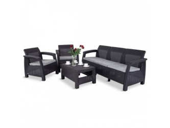 Corfu Love duo kerti bútor garnitúra szett grafit színben