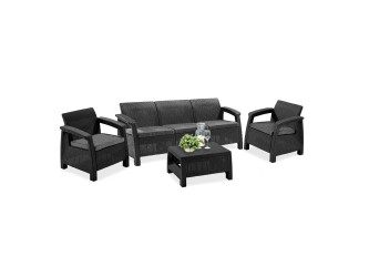 Corfu set II max kerti bútor garnitúra grafit