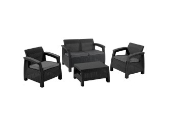 Corfu set II kerti bútor garnitúra grafit