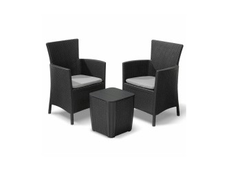 Iowa Balcony kerti bútor garnitúra luzon asztallal grafit