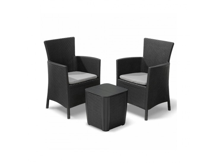 Iowa Balcony kerti bútor garnitúra luzon asztallal grafit