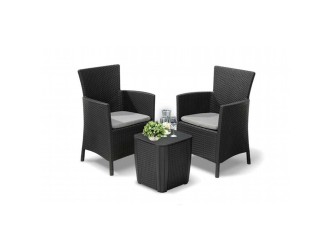 Iowa II Balcony kerti bútor garnitúra luzon asztallal grafit