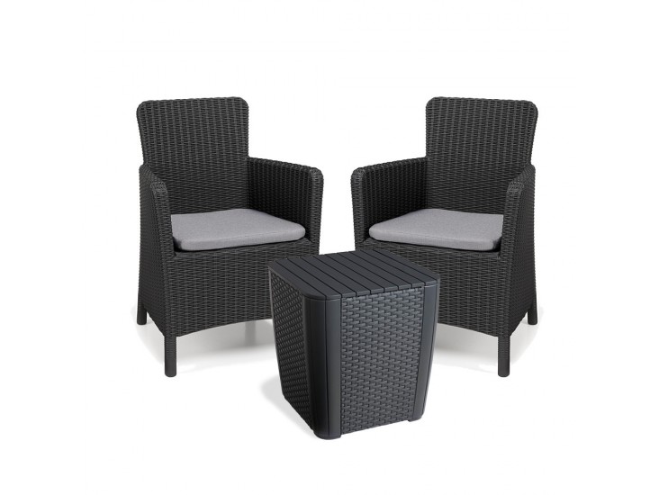 Trenton II Balcony set kerti bútor garnitúra grafit