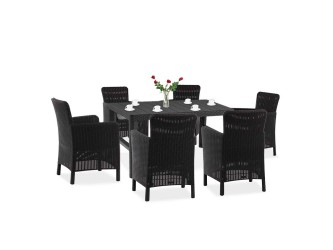 Lyton 6+1 kerti bútor garnitúra grafit