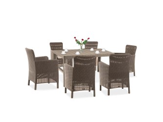 Lyton 6+1 kerti bútor garnitúra cappuccino