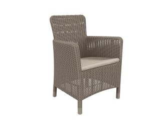 Trenton műrattan kerti fotel cappuccino