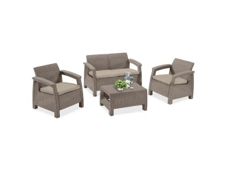 Corfu set II kerti bútor garnitúra cappuccino