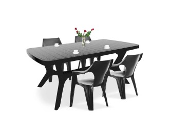 Balante 4+1 kerti bútor garnitúra szett grafit színben