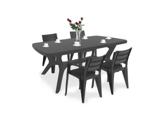 Juliemore 4+1 kerti bútor garnitúra szett grafit