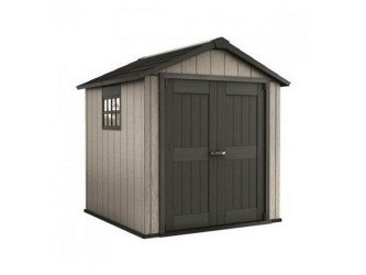 Oakland kerti szerszámos ház, barnás szürke-grafit színben