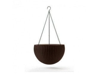 Hanging Sphere függesztett virágtartó Whiskey barna színben