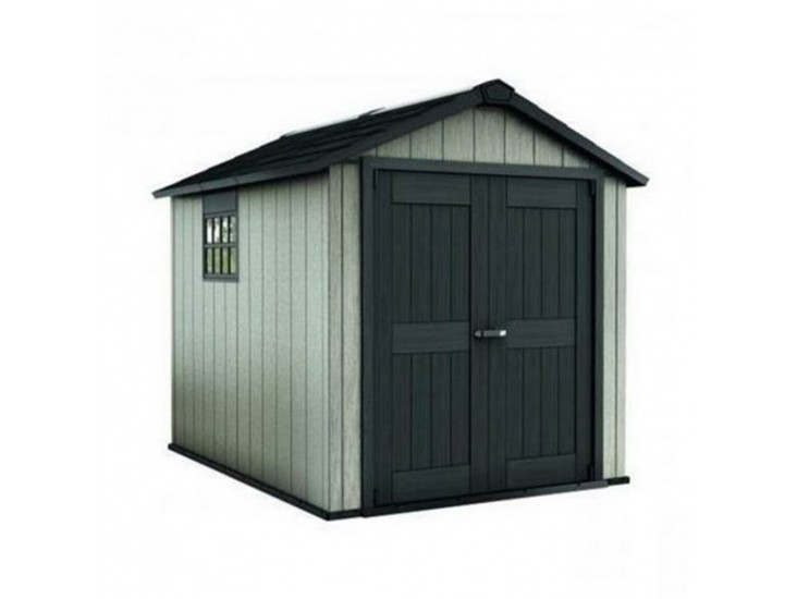 Oakland kerti szerszámos ház, barnás szürke-grafit színben