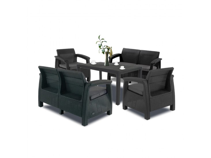 Corfu Fiesta II duo kerti bútor garnitúra melody asztallal