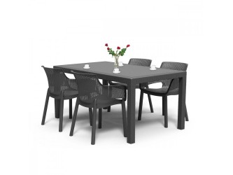 Evody 4+1 kerti bútor garnitúra szett grafit