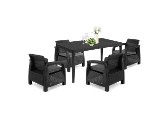 Girorfu duo kerti bútor garnitúra szett grafit