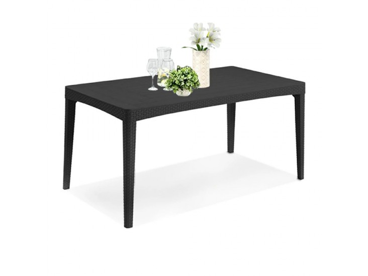 Girona műanyag kerti asztal grafit