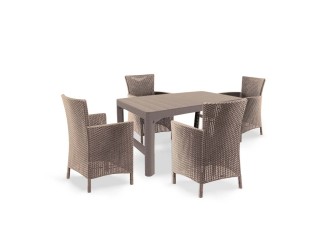 Liowa 4+1 kerti bútor garnitúra szett cappuccino színben