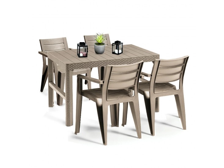 Julyon 4+1 kerti bútor garnitúra szett cappuccino