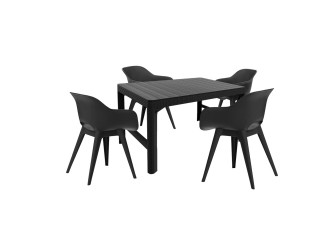 Dina 4+1 kerti bútor garnitúra szett grafit