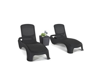 Atlantic duo kerti nyugágy set Luzon asztallal grafit